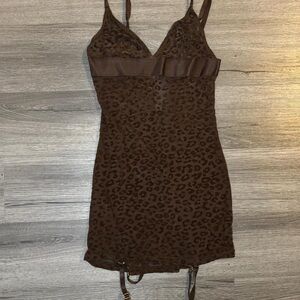 Fashion Nova Brown Leopard Chemise